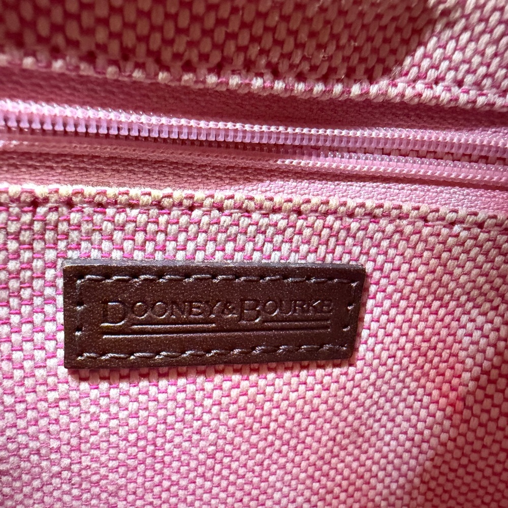 Dooney & Bourke Brown and Cream Giraffe-Print Leather Shoulder Bag - Picture 10 of 15